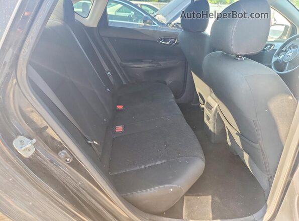 3N1AB7AP6KY256187 2019 NISSAN SENTRA Black უკანა სავარძლების ხედი