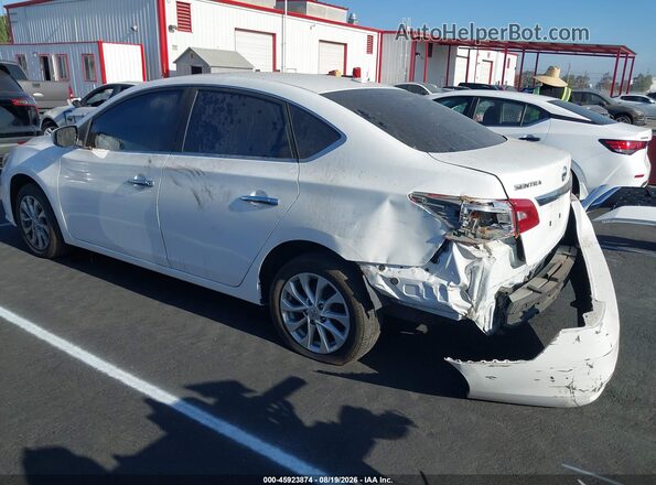 3N1AB7AP6KY287732 2019 NISSAN SENTRA Белый Задняя левая четверть