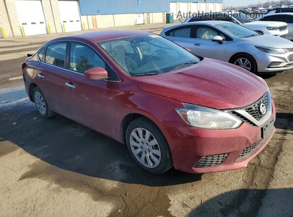 3N1AB7AP6KY322320 2019 NISSAN SENTRA Red Przód prawy