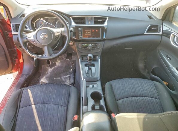 3N1AB7AP6KY322320 2019 NISSAN SENTRA Red Widok deski rozdzielczej