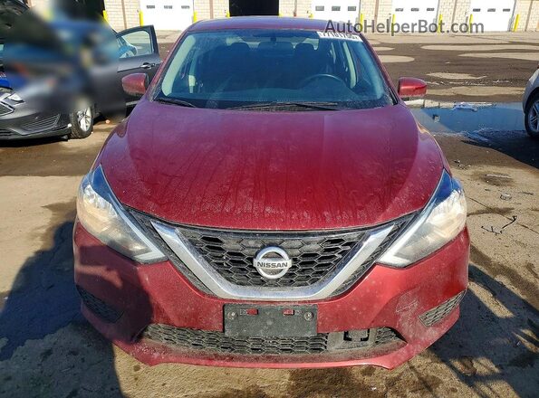 3N1AB7AP6KY322320 2019 NISSAN SENTRA Red Widok z przodu