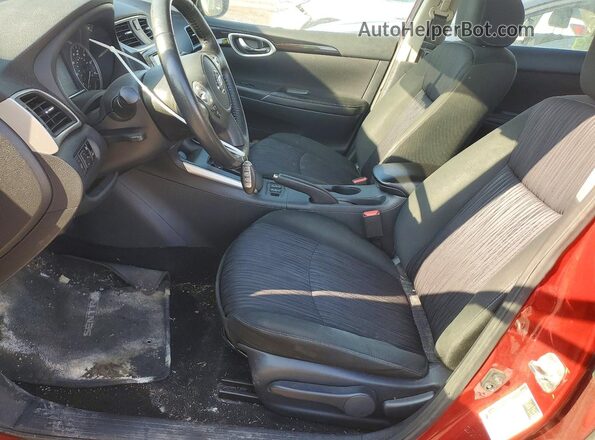 3N1AB7AP6KY322320 2019 NISSAN SENTRA Red Widok wnętrza z przodu