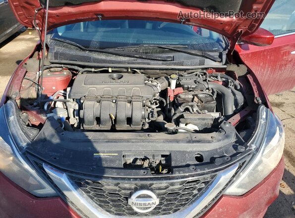 3N1AB7AP6KY322320 2019 NISSAN SENTRA Red Widok wnętrza z tyłu