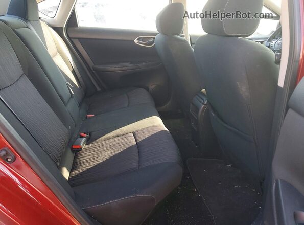 3N1AB7AP6KY322320 2019 NISSAN SENTRA Red Widok tylnych siedzeń