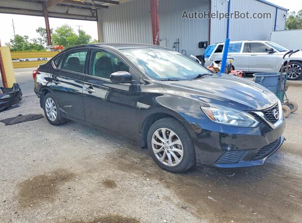 3N1AB7AP6KY327176 2019 NISSAN SENTRA Black Delantero derecho