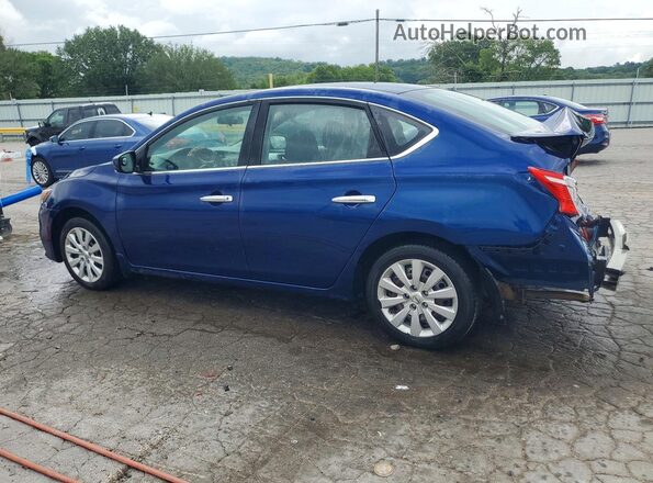 3N1AB7AP6KY327680 2019 NISSAN SENTRA Синий Задняя левая четверть