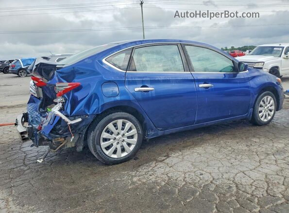3N1AB7AP6KY327680 2019 NISSAN SENTRA Синий Задняя правая четверть