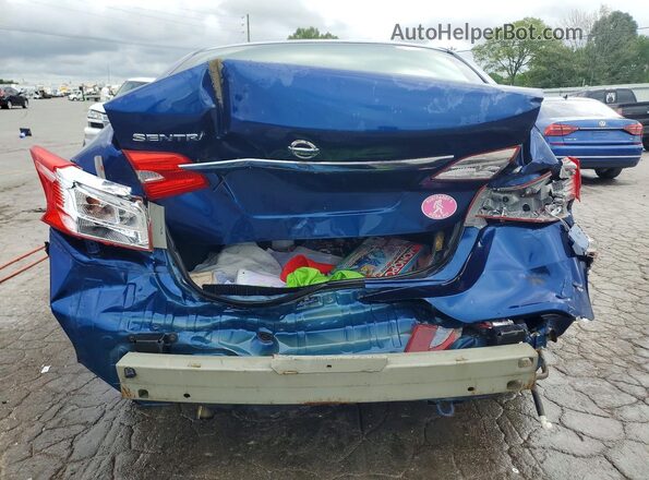 3N1AB7AP6KY327680 2019 NISSAN SENTRA Синий Вид сзади