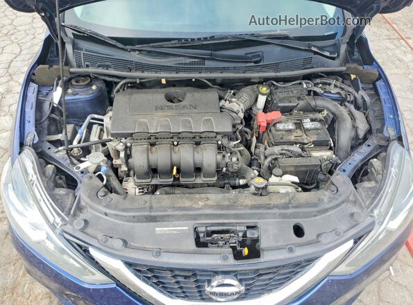3N1AB7AP6KY327680 2019 NISSAN SENTRA Синий Вид задней части салона