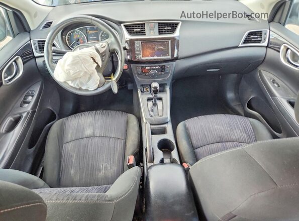 3N1AB7AP6KY338355 2019 NISSAN SENTRA Белый Вид панели приборов