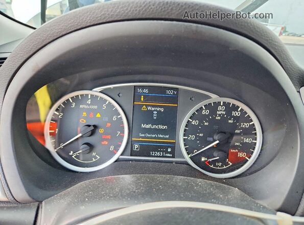 3N1AB7AP6KY338355 2019 NISSAN SENTRA Белый Вид щитка приборов