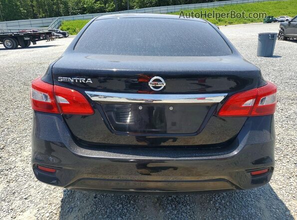 3N1AB7AP6KY349615 2019 NISSAN SENTRA Черный Вид сзади