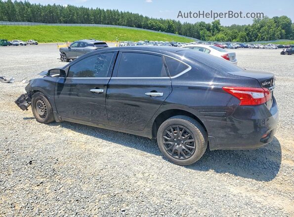 3N1AB7AP6KY349615 2019 NISSAN SENTRA Черный Задняя левая четверть