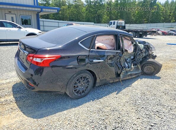 3N1AB7AP6KY349615 2019 NISSAN SENTRA Черный Задняя правая четверть