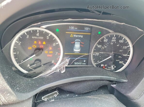 3N1AB7AP6KY349615 2019 NISSAN SENTRA Черный Вид щитка приборов