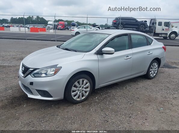 3N1AB7AP6KY352885 2019 NISSAN SENTRA Silver Front left