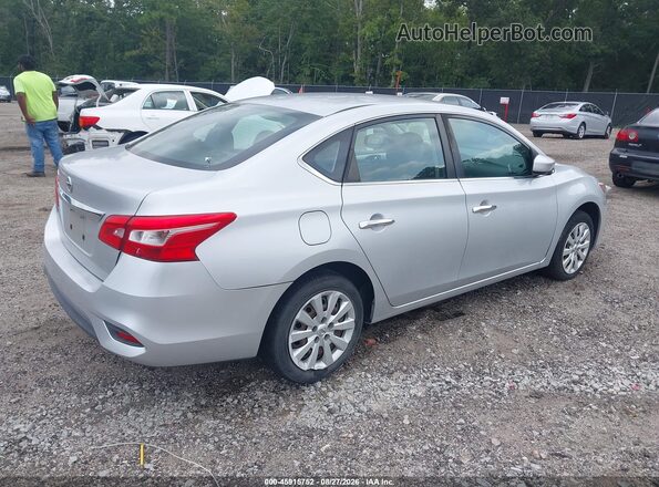 3N1AB7AP6KY352885 2019 NISSAN SENTRA Silver Rear right