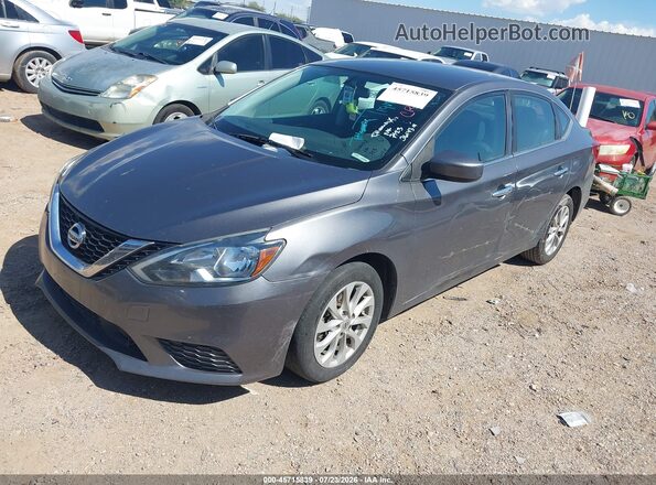3N1AB7AP6KY361439 2019 NISSAN SENTRA Gray Vista tres cuartos delantera izquierda