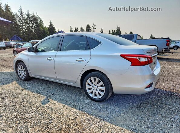 3N1AB7AP6KY366320 2019 NISSAN SENTRA Silver Trasero izquierdo