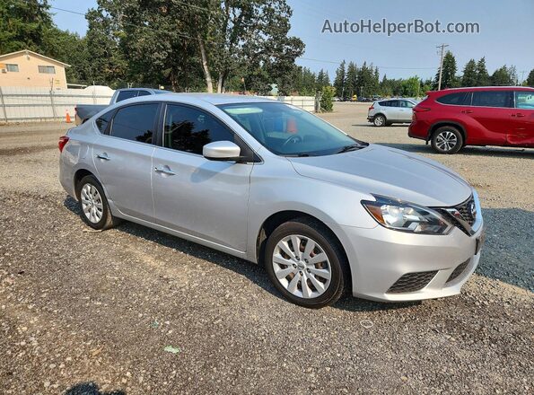 3N1AB7AP6KY366320 2019 NISSAN SENTRA Silver Delantero derecho