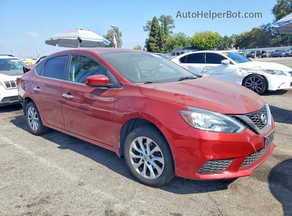 3N1AB7AP6KY393002 2019 NISSAN SENTRA Red Delantero derecho