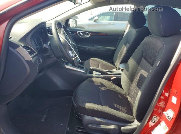 3N1AB7AP6KY393002 2019 NISSAN SENTRA Red Vista interior delantera
