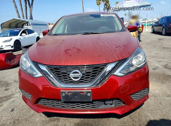 3N1AB7AP6KY393002 2019 NISSAN SENTRA Red Vista frontal