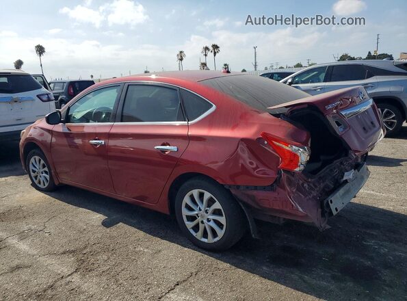 3N1AB7AP6KY393002 2019 NISSAN SENTRA Red Trasero izquierdo