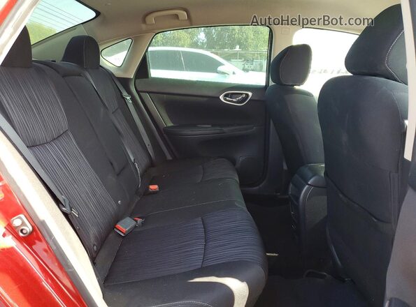 3N1AB7AP6KY393002 2019 NISSAN SENTRA Red Vista de los asientos traseros
