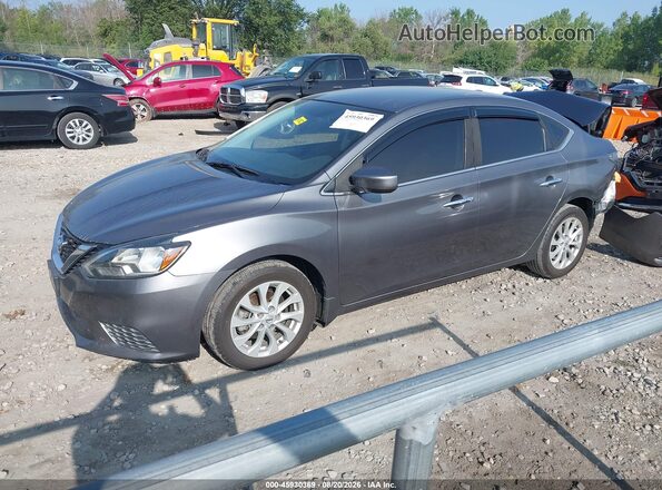 3N1AB7AP6KY404824 2019 NISSAN SENTRA Gray Առջևի ձախ երեք քառորդ տեսարան