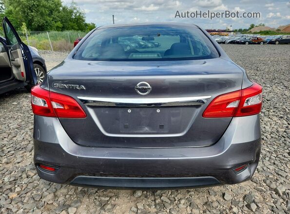 3N1AB7AP6KY411143 2019 NISSAN SENTRA Charcoal უკანა ხედი