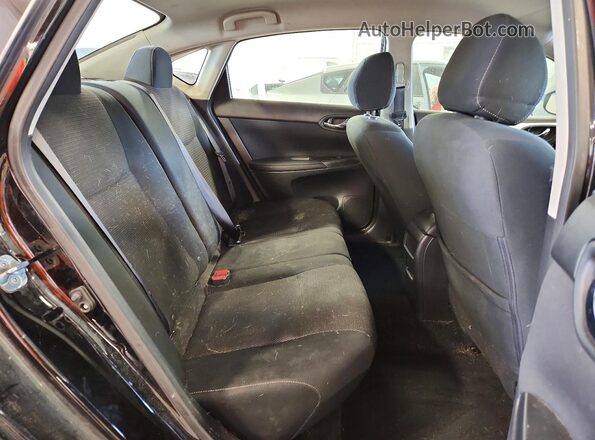 3N1AB7AP6KY412342 2019 NISSAN SENTRA Black უკანა სავარძლების ხედი