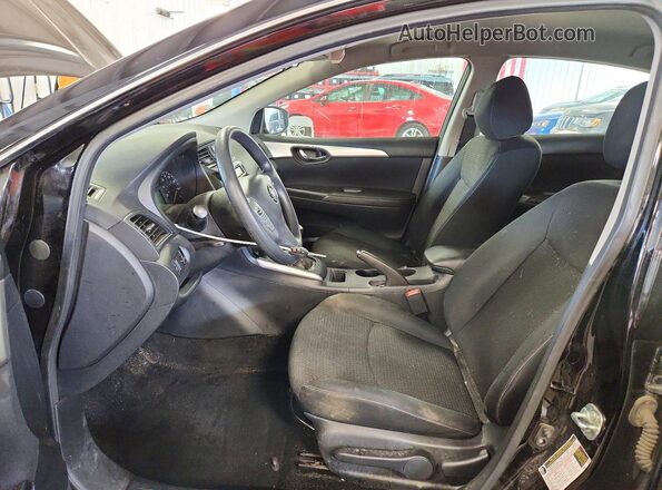 3N1AB7AP6KY412342 2019 NISSAN SENTRA Black წინა სალონის ხედი