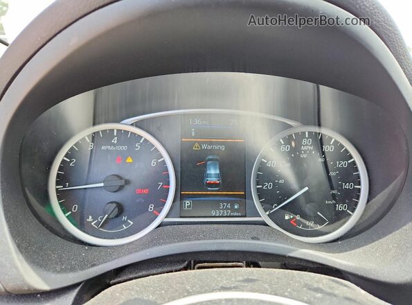 3N1AB7AP6KY436608 2019 NISSAN SENTRA White Սարքավորումների վահանակի տեսք