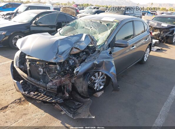 3N1AB7AP6KY446815 2019 NISSAN SENTRA Gray წინა ხედი