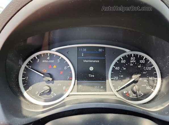 3N1AB7AP6KY455904 2019 NISSAN SENTRA Blue ხელსაწყოთა პანელის ხედი