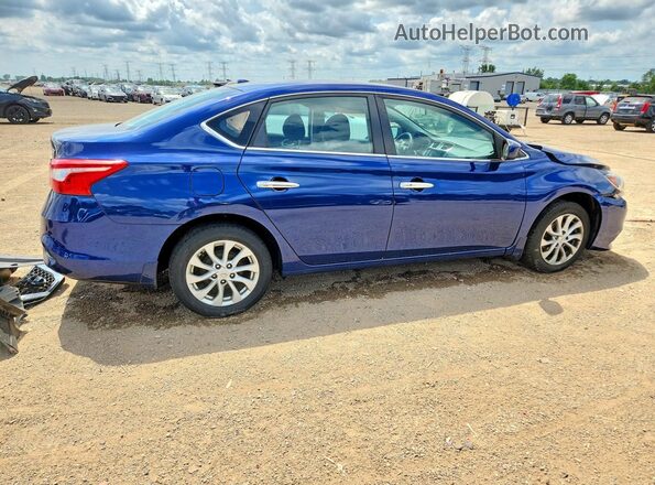3N1AB7AP6KY455904 2019 NISSAN SENTRA Blue უკანა მარჯვენა