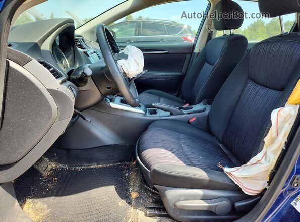 3N1AB7AP6KY455904 2019 NISSAN SENTRA Blue წინა სალონის ხედი
