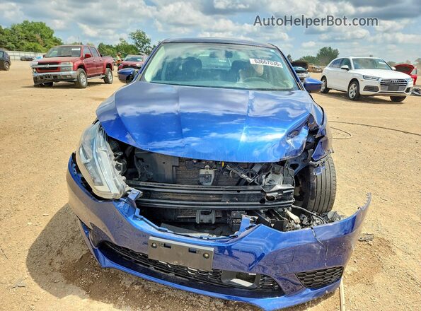 3N1AB7AP6KY455904 2019 NISSAN SENTRA Blue წინა ხედი