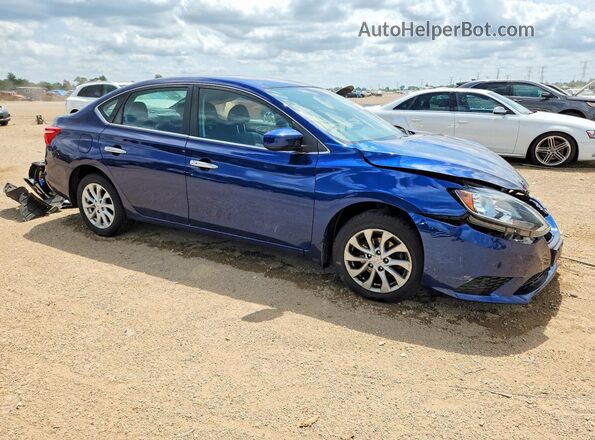 3N1AB7AP6KY455904 2019 NISSAN SENTRA Blue წინა მარჯვენა