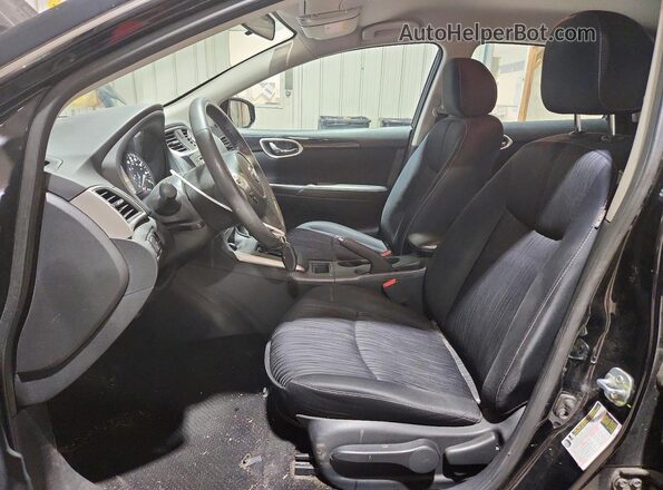 3N1AB7AP7GL669854 2016 NISSAN SENTRA Black Вид салону спереду