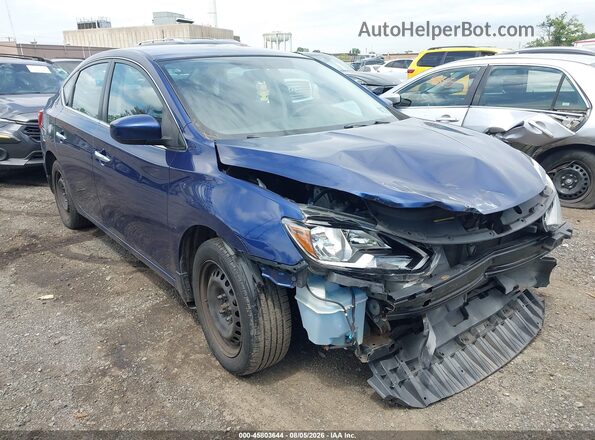 3N1AB7AP7GY258053 2016 NISSAN SENTRA Blue Instrument cluster view