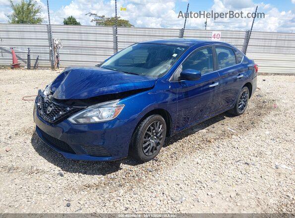 3N1AB7AP7HL672738 2017 NISSAN SENTRA Blue Передня ліва чверть