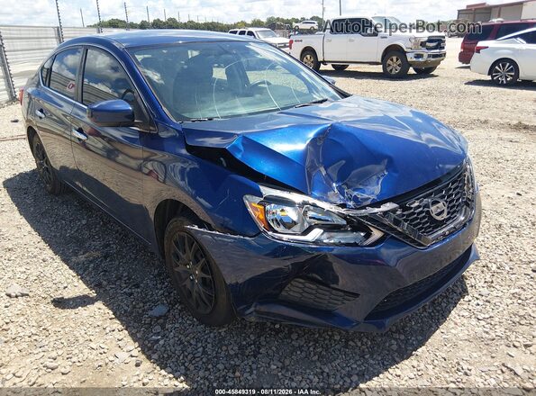 3N1AB7AP7HL672738 2017 NISSAN SENTRA Blue Вид щитка приладів