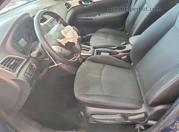 3N1AB7AP7HY222302 2017 NISSAN SENTRA Blue წინა სალონის ხედი