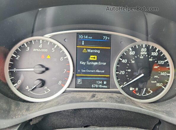 3N1AB7AP7KL606746 2019 NISSAN SENTRA Black Вид щитка приладів