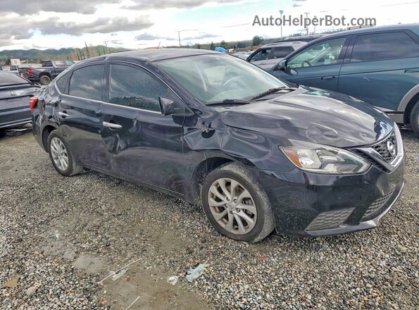 3N1AB7AP7KL627029 2019 NISSAN SENTRA Black Delantero derecho