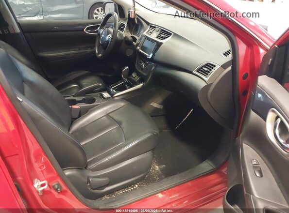 3N1AB7AP7KY212859 2019 NISSAN SENTRA Red Widok wnętrza z przodu