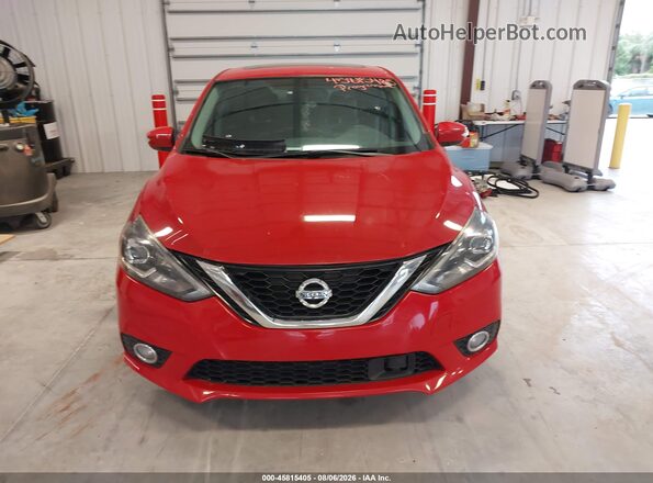 3N1AB7AP7KY212859 2019 NISSAN SENTRA Red Widok wnętrza z tyłu