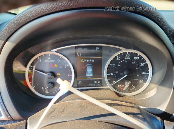 3N1AB7AP7KY230276 2019 NISSAN SENTRA Black Սարքավորումների վահանակի տեսք